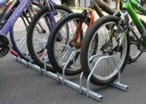 Bikes in rack