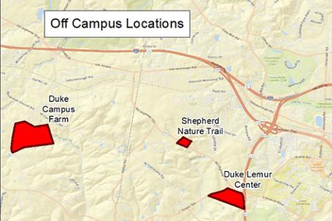 Lyft Duke Off-Campus Map