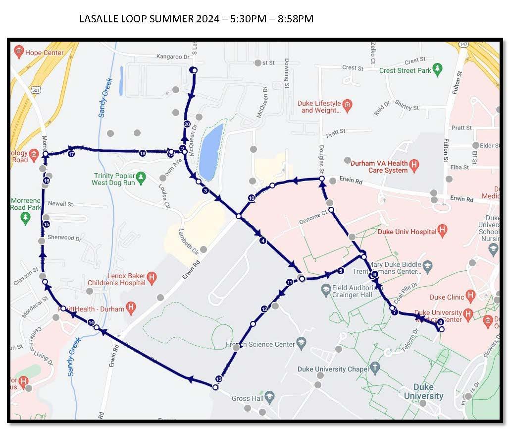 LaSalle Loop Summer 2024 Night Map